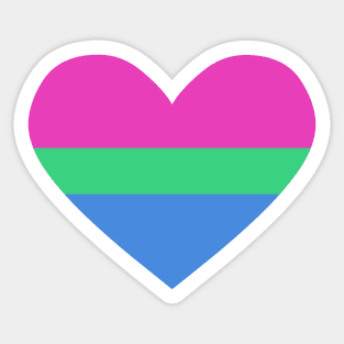 poly pride heart Sticker